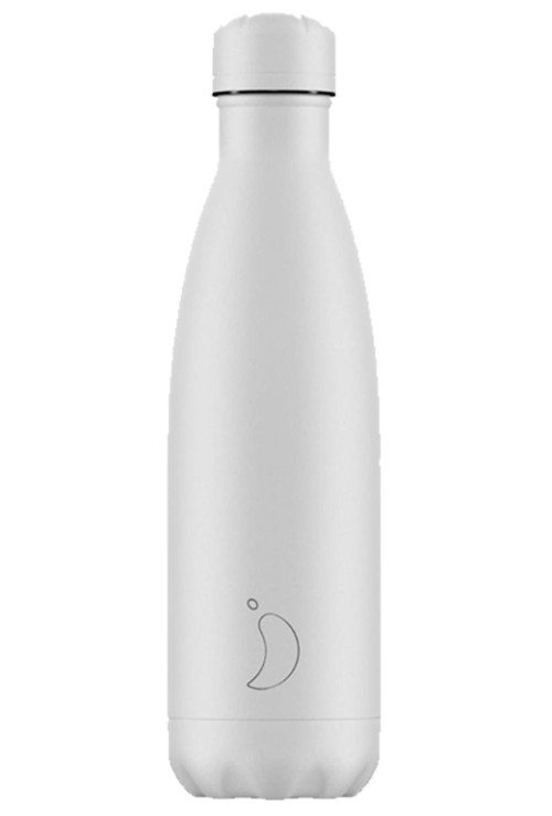 Chilly's Bottle All White  500ml  Stainless Steel