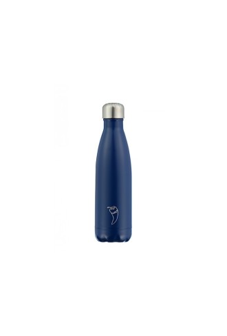 Chilly's Bottle Matt Blue 500ml stainless Steel