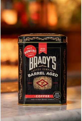 Brady's Coffee Limited Edition Powers Whiskey Barrel Aged  Coffee 227g Ground Coffee Tin