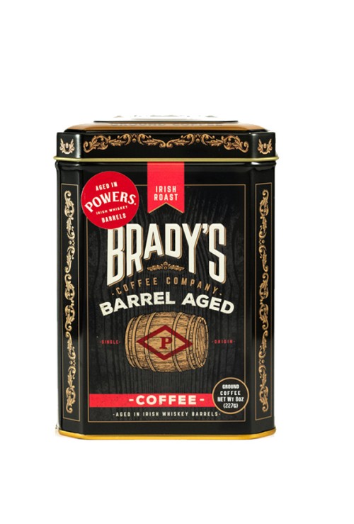 Brady's Coffee Limited Edition Powers Whiskey Barrel Aged  Coffee 227g Ground Coffee Tin