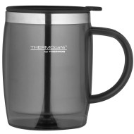 Thermos Thermocafe 450 ml Plastic and Stainless Steel Desk/Travel Mug Gunmetal